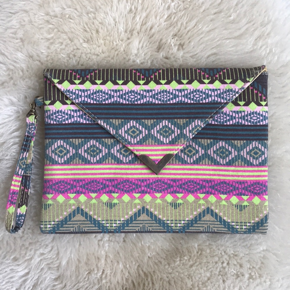 Boho hippie clutch wristlet